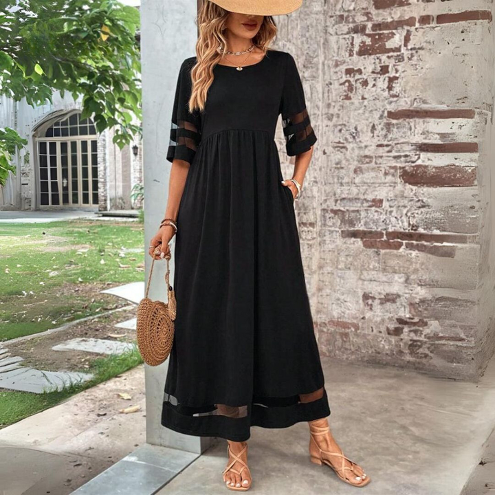 Chloe | Mesh Panel Chic Dress