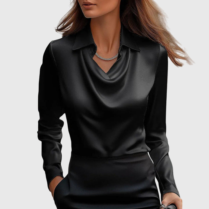 Deryl | Elegant Cowl Neck Blouse