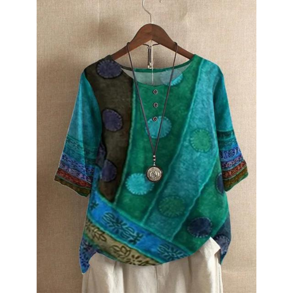 Anya | Colorful Half Sleeve Top