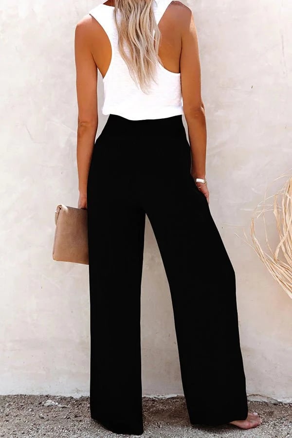 Lyka | Smocked High-Waist Pants