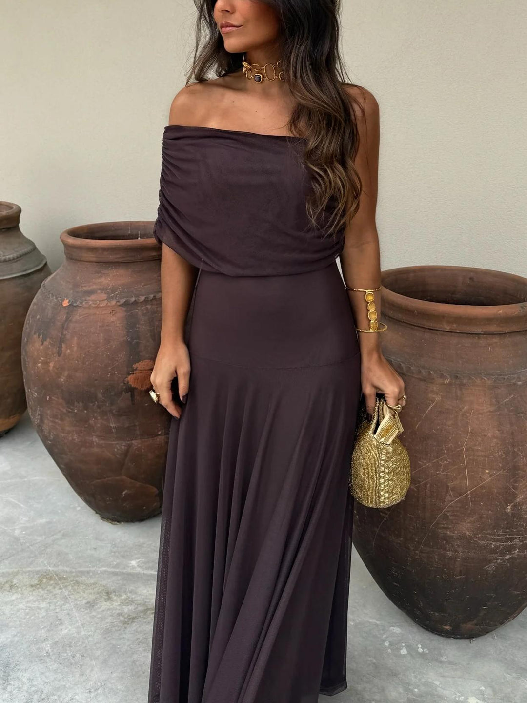 Mariane | Off-Shoulder Maxi Dress