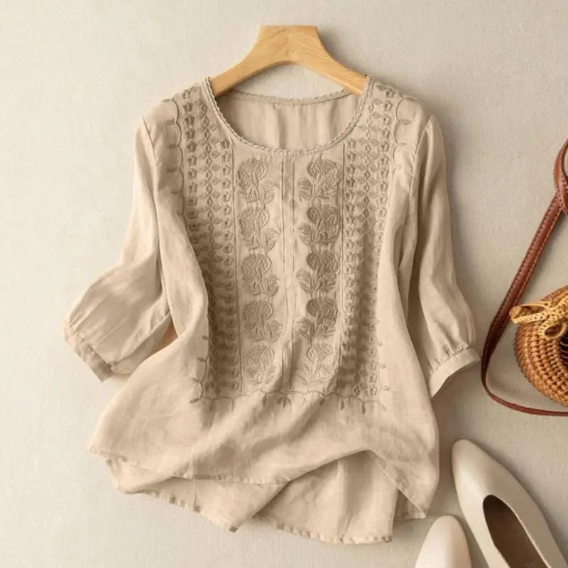 Lucy | Embroidered Relaxed Blouse